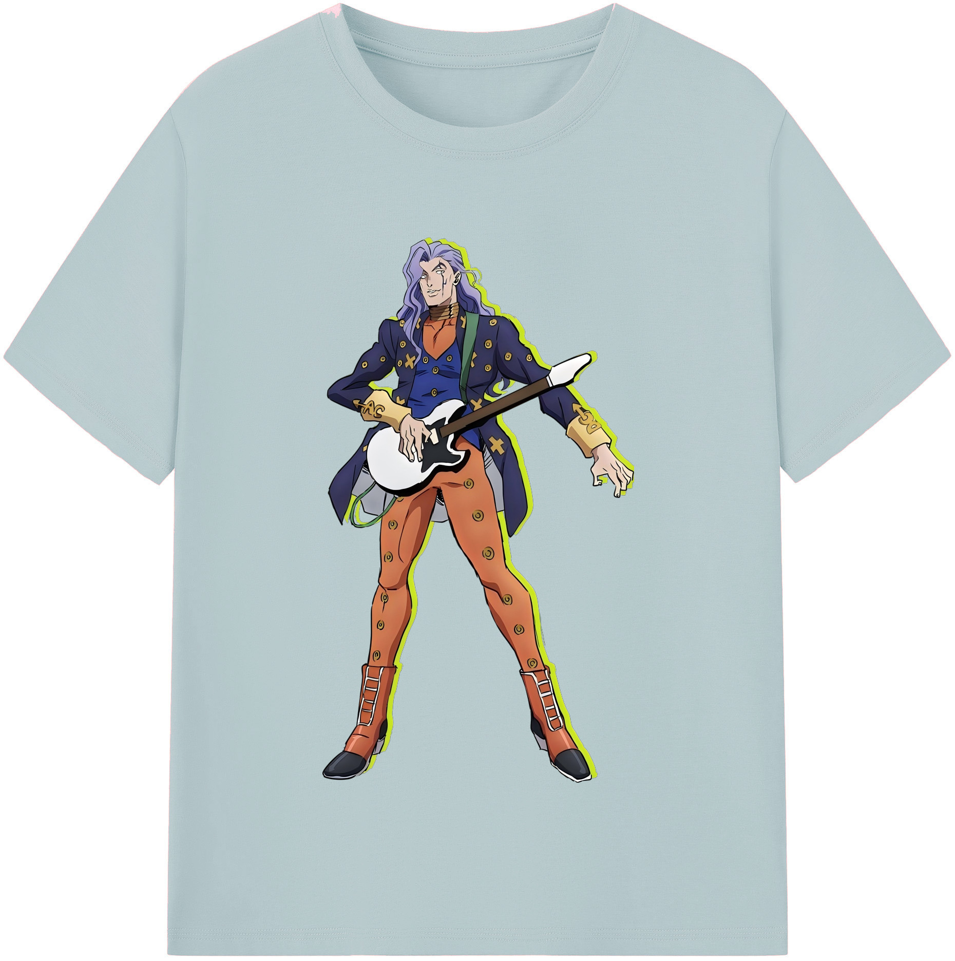 （画像用） ジョジョの奇妙な冒険 おといし あきら JoJo's Bizarre Adventure Akira Otoishi 綿100％半袖Tシャツ（フロントプリント）